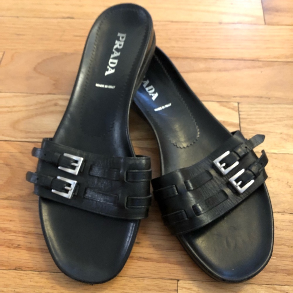Authentic leather Prada sandals